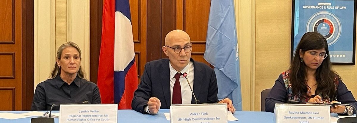 Press stakeout in Lao People’s Democratic Republic by UN High Commissioner for Human Rights Volker Türk